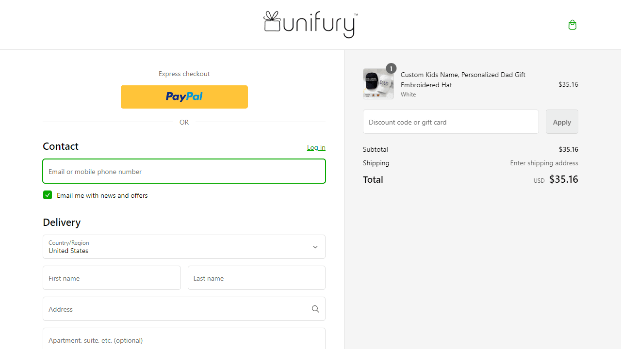 How to apply Unifury coupon code